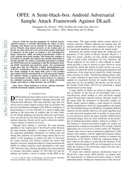 OFEI: A Semi-black-box Android Adversarial Sample Attack Framework
  Against DLaaS