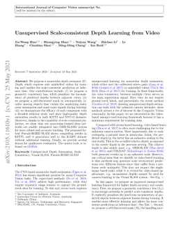 Unsupervised Scale-consistent Depth Learning from Video
