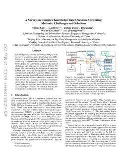 A Survey on Complex Knowledge Base Question Answering: Methods,
  Challenges and Solutions