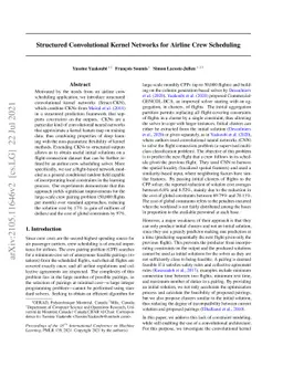 Structured Convolutional Kernel Networks for Airline Crew Scheduling