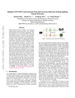 Optimal ANN-SNN Conversion for Fast and Accurate Inference in Deep
  Spiking Neural Networks