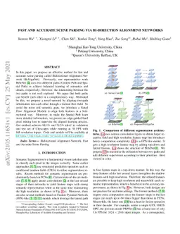 Fast and Accurate Scene Parsing via Bi-direction Alignment Networks