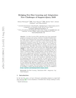 Bridging Few-Shot Learning and Adaptation: New Challenges of
  Support-Query Shift