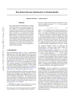 Bias-Robust Bayesian Optimization via Dueling Bandits