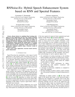 RNNoise-Ex: Hybrid Speech Enhancement System based on RNN and Spectral
  Features