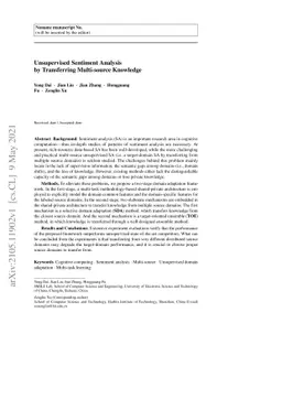 Unsupervised Sentiment Analysis by Transferring Multi-source Knowledge