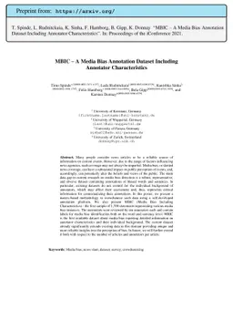 MBIC -- A Media Bias Annotation Dataset Including Annotator
  Characteristics