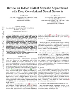 Review on Indoor RGB-D Semantic Segmentation with Deep Convolutional
  Neural Networks
