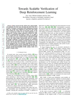 Towards Scalable Verification of Deep Reinforcement Learning