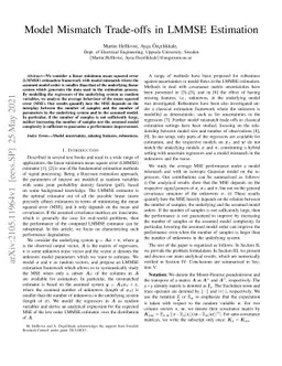 Model Mismatch Trade-offs in LMMSE Estimation