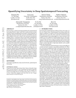Quantifying Uncertainty in Deep Spatiotemporal Forecasting
