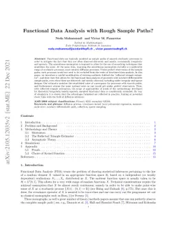 Functional Data Analysis with Rough Sample Paths?