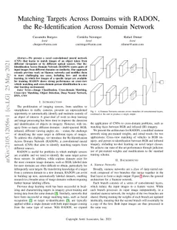 Matching Targets Across Domains with RADON, the Re-Identification Across
  Domain Network