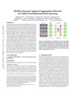 DSANet: Dynamic Segment Aggregation Network for Video-Level
  Representation Learning