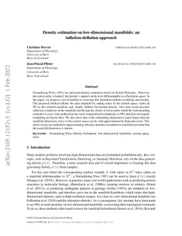 Density estimation on low-dimensional manifolds: an inflation-deflation
  approach