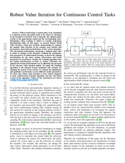 Robust Value Iteration for Continuous Control Tasks