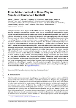 From Motor Control to Team Play in Simulated Humanoid Football