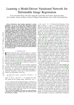 Learning a Model-Driven Variational Network for Deformable Image
  Registration