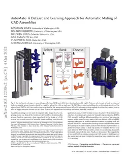 AutoMate: A Dataset and Learning Approach for Automatic Mating of CAD
  Assemblies