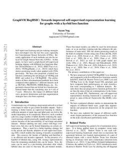 GraphVICRegHSIC: Towards improved self-supervised representation
  learning for graphs with a hyrbid loss function