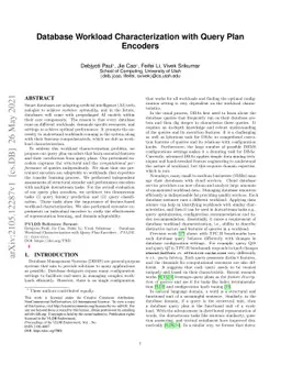 Database Workload Characterization with Query Plan Encoders