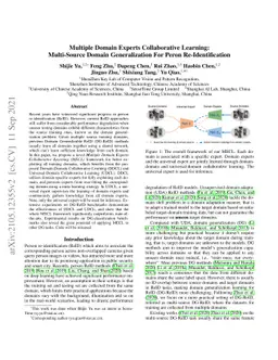 Multiple Domain Experts Collaborative Learning: Multi-Source Domain
  Generalization For Person Re-Identification