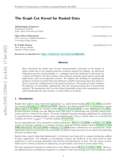 The Graph Cut Kernel for Ranked Data