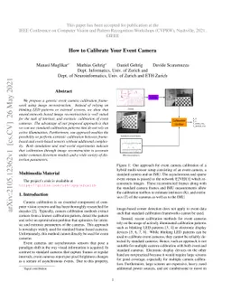 How to Calibrate Your Event Camera