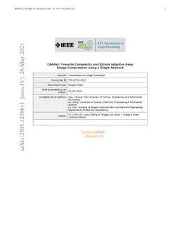 CBANet: Towards Complexity and Bitrate Adaptive Deep Image Compression
  using a Single Network