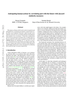 Anticipating human actions by correlating past with the future with
  Jaccard similarity measures