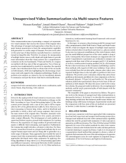 Unsupervised Video Summarization via Multi-source Features