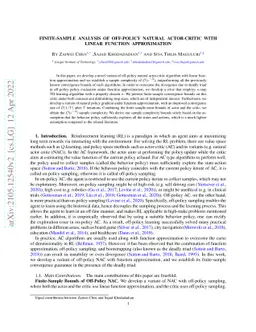Finite-Sample Analysis of Off-Policy Natural Actor-Critic with Linear
  Function Approximation