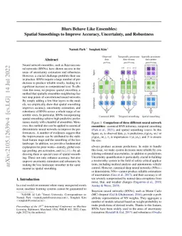 Blurs Behave Like Ensembles: Spatial Smoothings to Improve Accuracy,
  Uncertainty, and Robustness