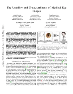 The Usability and Trustworthiness of Medical Eye Images