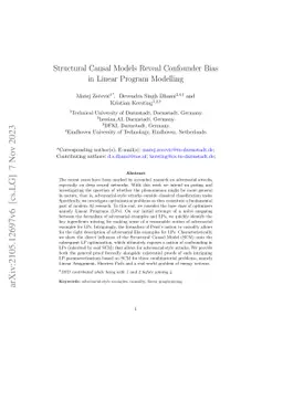 Structural Causal Models Reveal Confounder Bias in Linear Program
  Modelling