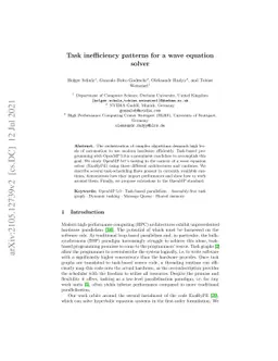 Task inefficiency patterns for a wave equation solver
