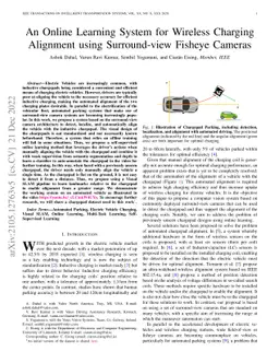An Online Learning System for Wireless Charging Alignment using
  Surround-view Fisheye Cameras