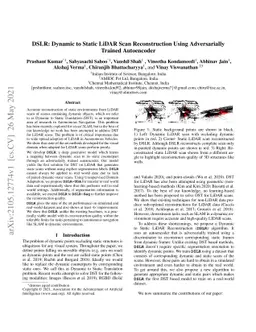 DSLR: Dynamic to Static LiDAR Scan Reconstruction Using Adversarially
  Trained Autoencoder