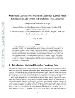 Statistical Depth Meets Machine Learning: Kernel Mean Embeddings and
  Depth in Functional Data Analysis