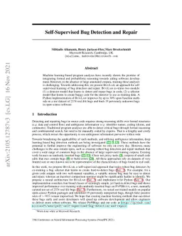 Self-Supervised Bug Detection and Repair