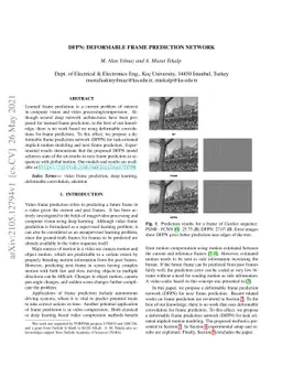 DFPN: Deformable Frame Prediction Network
