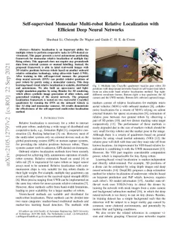 Self-supervised Monocular Multi-robot Relative Localization with
  Efficient Deep Neural Networks