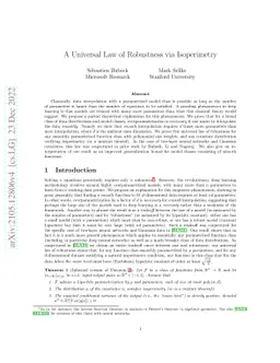 A Universal Law of Robustness via Isoperimetry