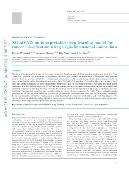 XOmiVAE: an interpretable deep learning model for cancer classification
  using high-dimensional omics data