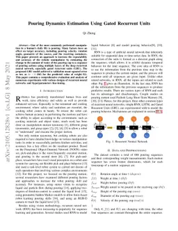 Pouring Dynamics Estimation Using Gated Recurrent Units
