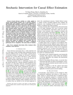 Stochastic Intervention for Causal Effect Estimation