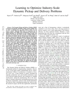 Learning to Optimize Industry-Scale Dynamic Pickup and Delivery Problems