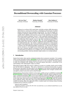Deconditional Downscaling with Gaussian Processes