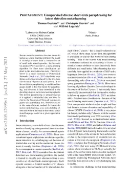 ProtAugment: Unsupervised diverse short-texts paraphrasing for intent
  detection meta-learning