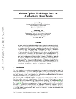 Minimax Optimal Fixed-Budget Best Arm Identification in Linear Bandits